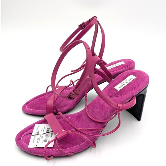 Rag & Bone Vossen Strappy High Heel Sandals Women's Pink Size US7 EU37 - Picture 1 of 12